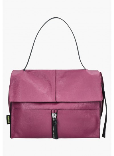 Women Bags Clio.Dollaro Purple Leather Rebelle