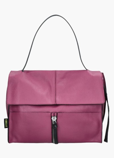 Women Bags Clio.Dollaro Purple Leather Rebelle