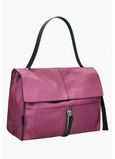 Women Bags Clio.Dollaro Purple Leather Rebelle