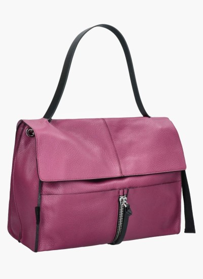 Women Bags Clio.Dollaro Purple Leather Rebelle