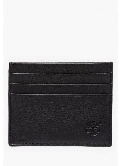 Men Wallets A1DFW Black Leather Timberland