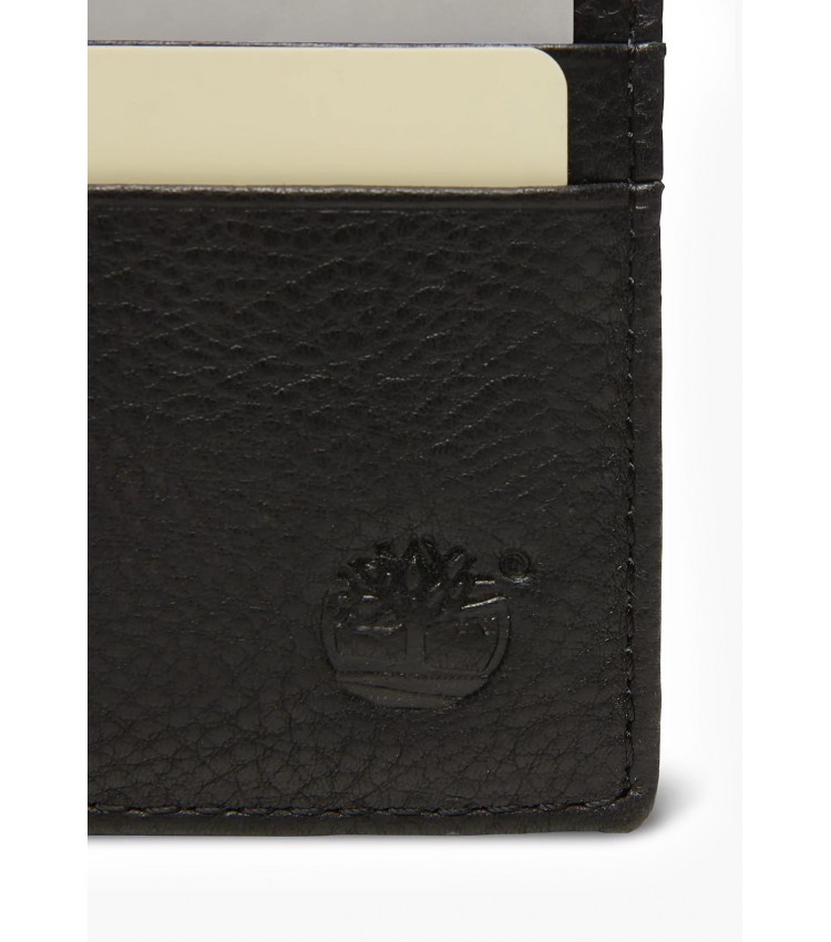 Men Wallets A1DFW Black Leather Timberland
