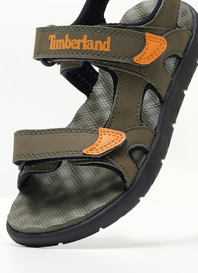 Kids Flip Flops & Sandals A23SY Olive ECOleather Timberland