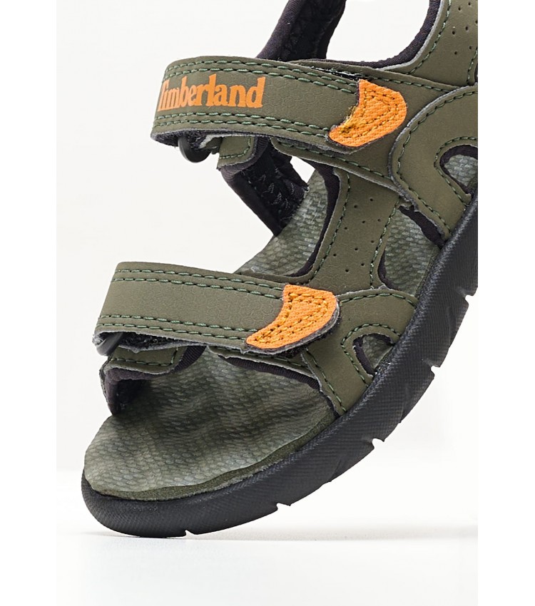 Kids Flip Flops & Sandals A24Y7 Olive ECOleather Timberland