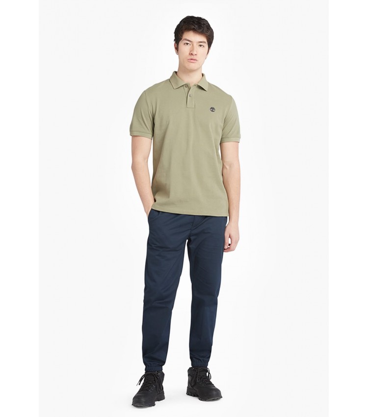 Men T-Shirts A26N4.1 Olive Cotton Timberland