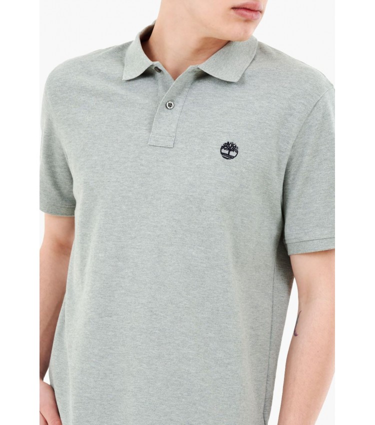 Men T-Shirts A26N4 Grey Cotton Timberland