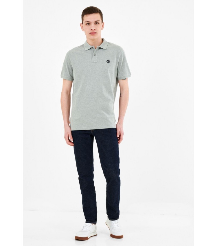 Men T-Shirts A26N4 Grey Cotton Timberland