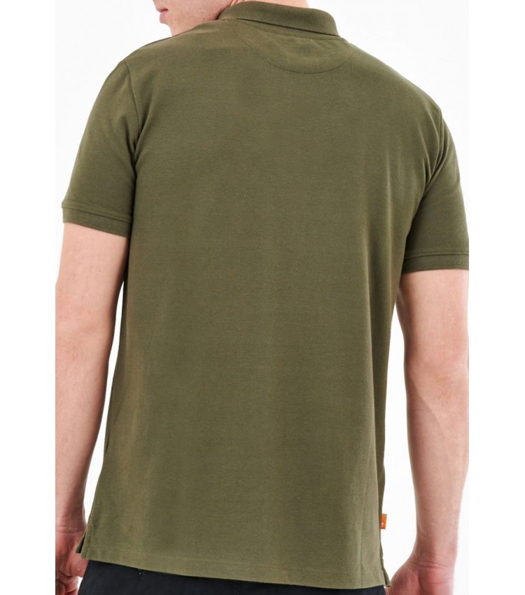 Men T-Shirts A26N4 Olive Cotton Timberland