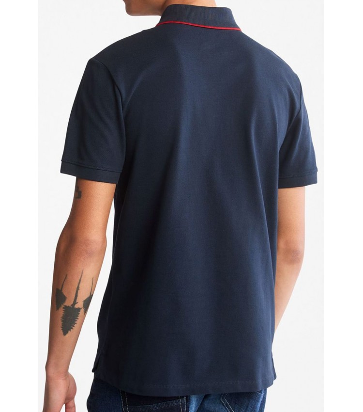 Men T-Shirts A26NF DarkBlue Cotton Timberland