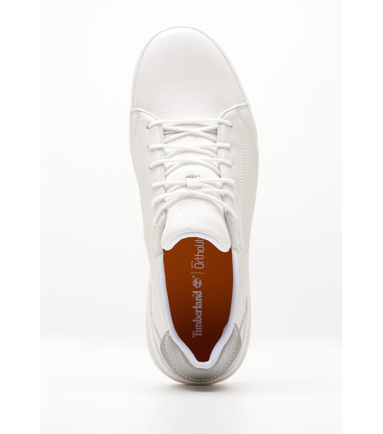 Men Casual Shoes A2921 White Nubuck Leather Timberland