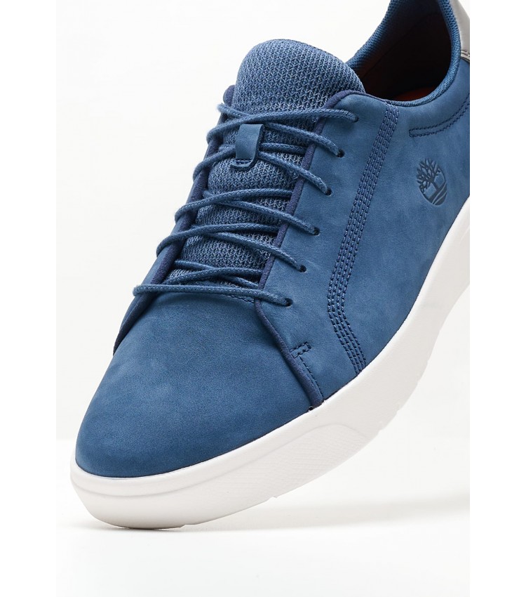 Men Casual Shoes A292C Blue Nubuck Leather Timberland