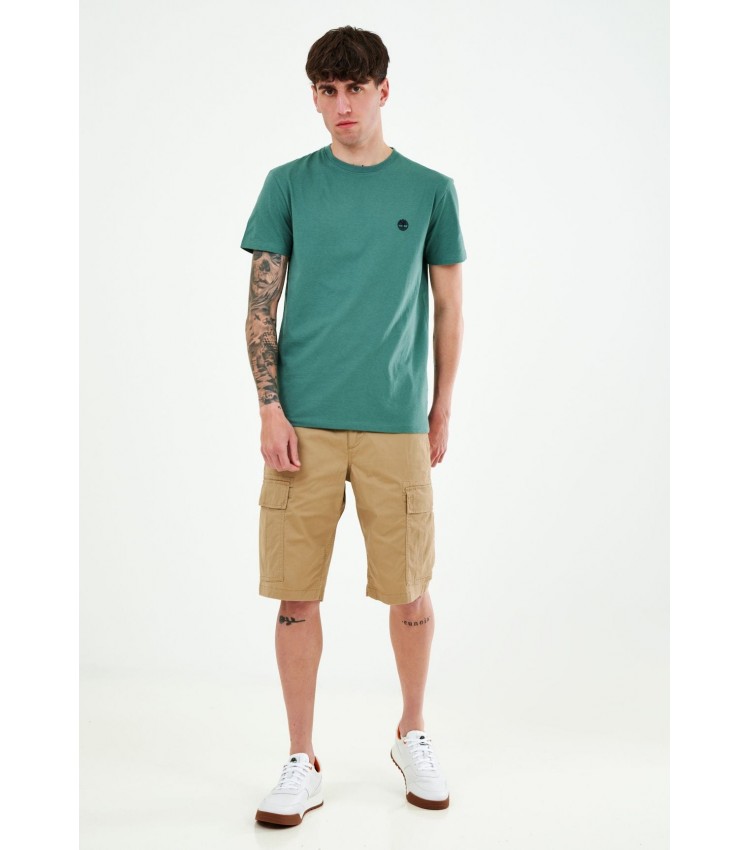 Men T-Shirts A2BPR.B Green Cotton Timberland