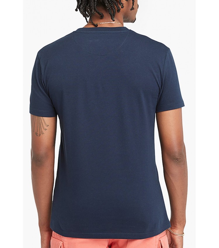 Men T-Shirts A2BPR DarkBlue Cotton Timberland