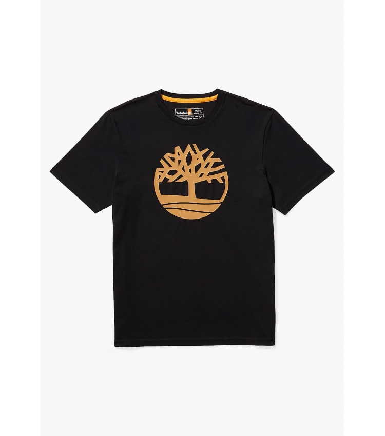 Men T-Shirts A2C2R.2 Black Cotton Timberland