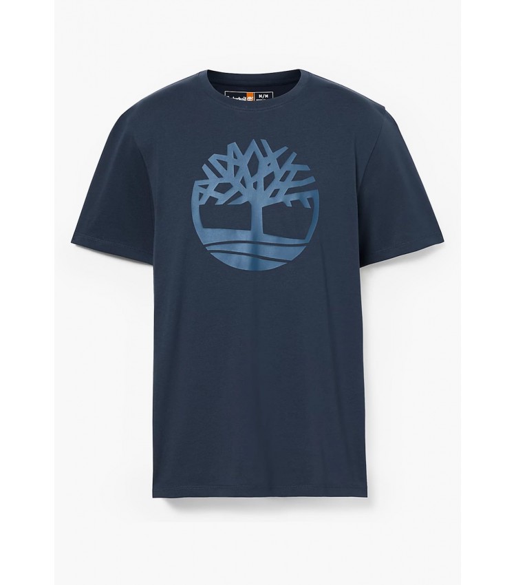 Men T-Shirts A2C2R.2 DarkBlue Cotton Timberland