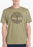 Men T-Shirts A2C2R Olive Cotton Timberland