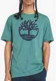 Men T-Shirts A2C2R Green Cotton Timberland