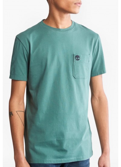 Men T-Shirts A2CQY Green Cotton Timberland