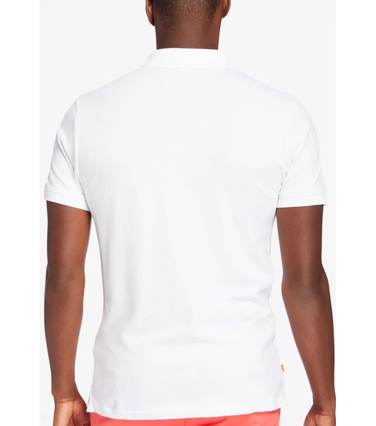 Men T-Shirts A2DJE White Cotton Timberland