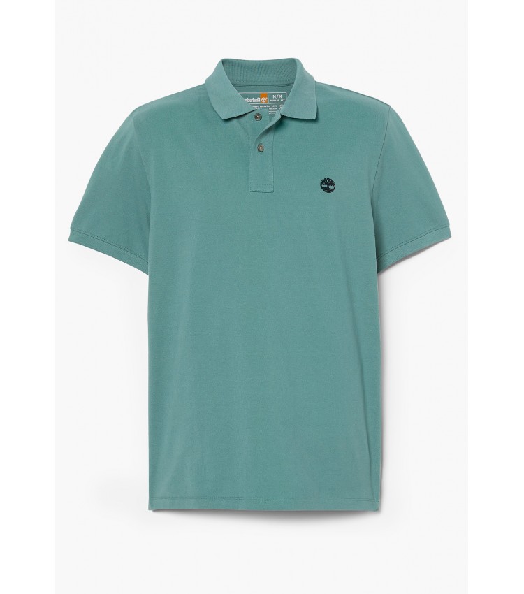 Men T-Shirts A2DJE Green Cotton Timberland