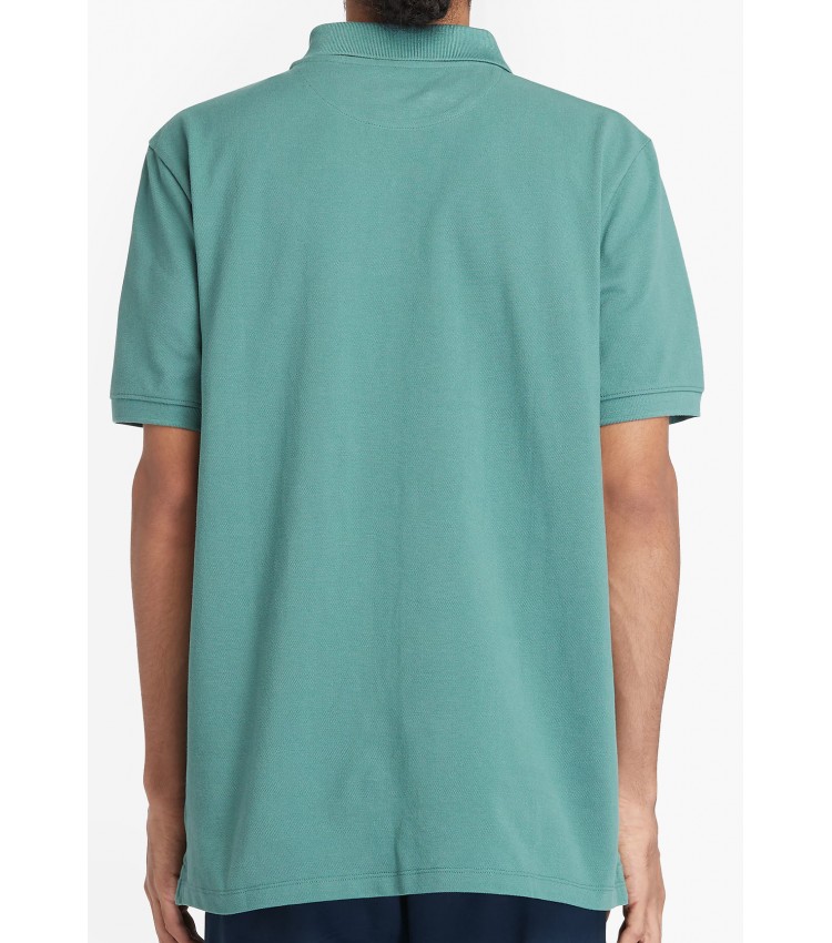 Men T-Shirts A2DJE Green Cotton Timberland