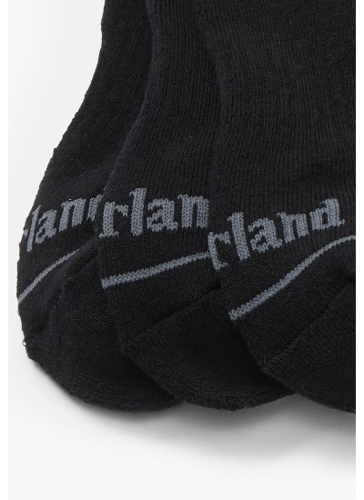Men Socks A2PU5 Black Cotton Timberland