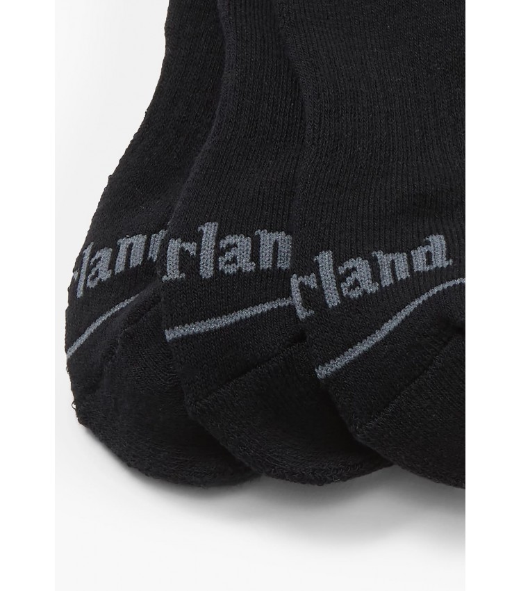 Men Socks A2PU5 Black Cotton Timberland