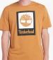 Men T-Shirts A5QS2 Yellow Cotton Timberland
