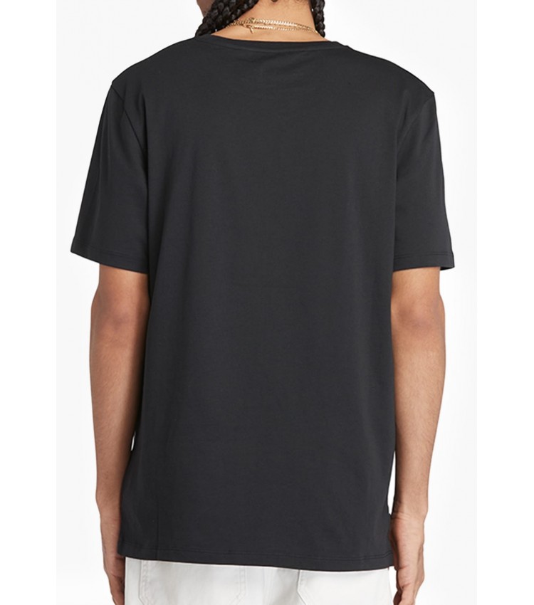 Men T-Shirts A5UBF Black Cotton Timberland