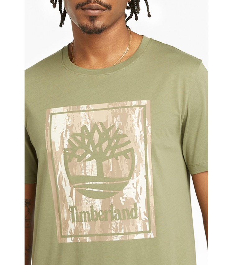 Men T-Shirts A5UBF Olive Cotton Timberland