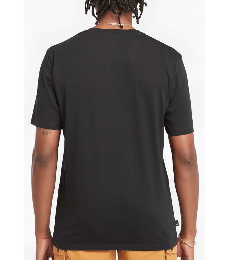 Men T-Shirts A5UDB Black Cotton Timberland