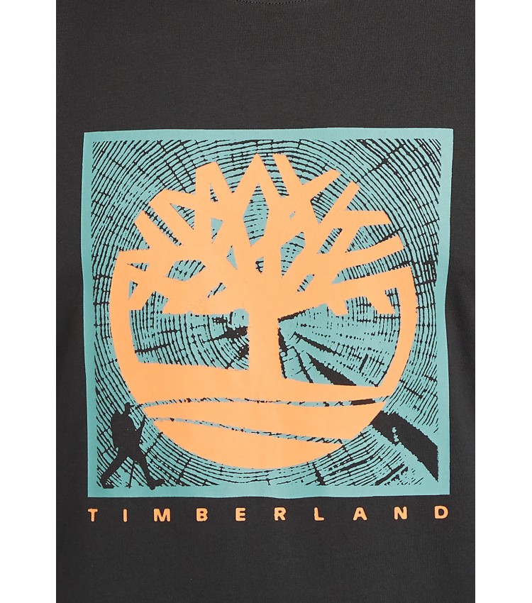 Men T-Shirts A5UDB Black Cotton Timberland