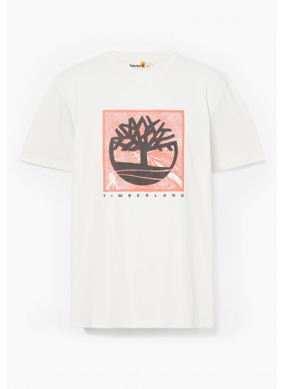 Men T-Shirts A2BPR White Cotton Timberland