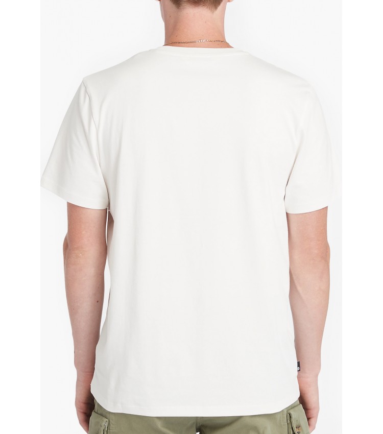 Men T-Shirts A5UDB White Cotton Timberland