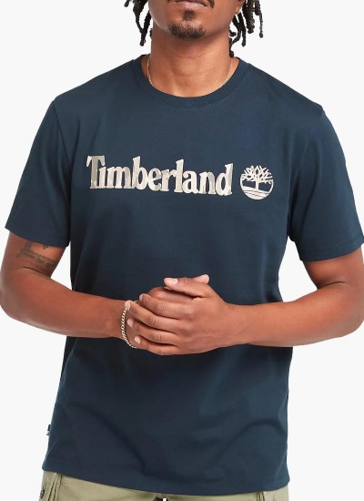 Ανδρικές Μπλούζες A2CQY Σκούρο Μπλε Βαμβάκι Timberland