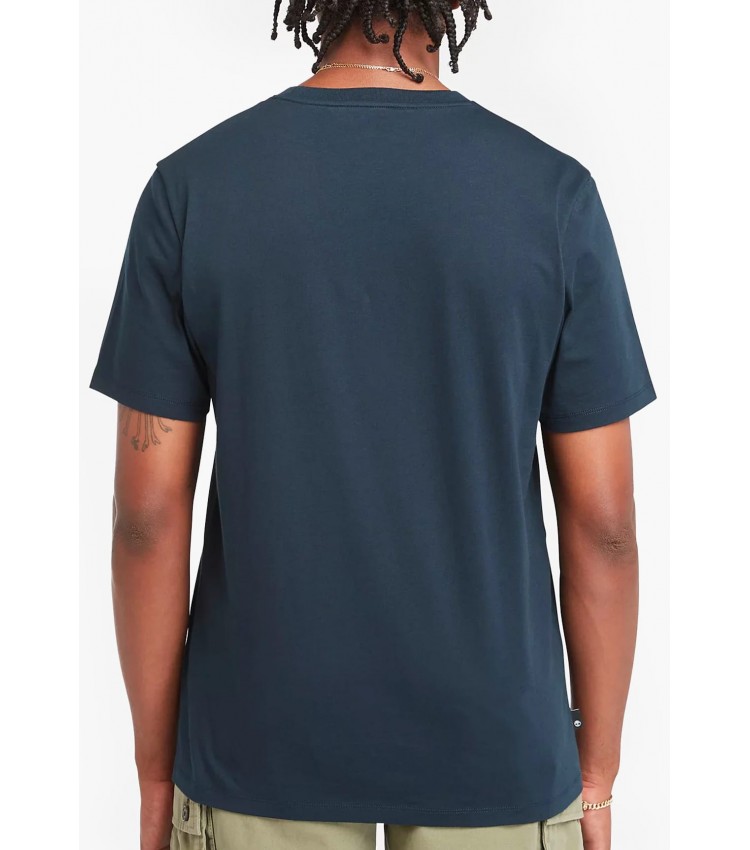 Men T-Shirts A5UNF DarkBlue Cotton Timberland
