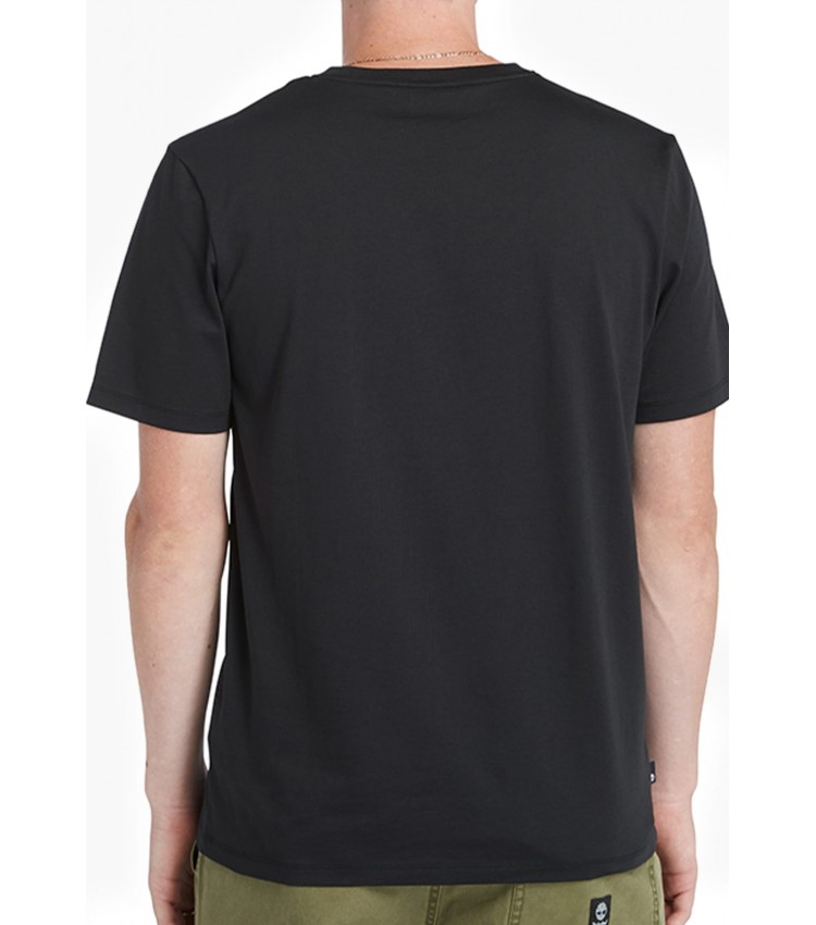 Men T-Shirts A5UP3 Black Cotton Timberland