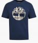 Men T-Shirts A5UP3 DarkBlue Cotton Timberland