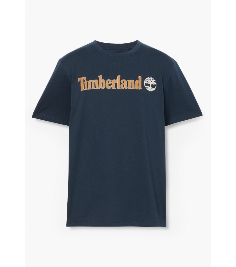 Men T-Shirts A5UPQ DarkBlue Cotton Timberland