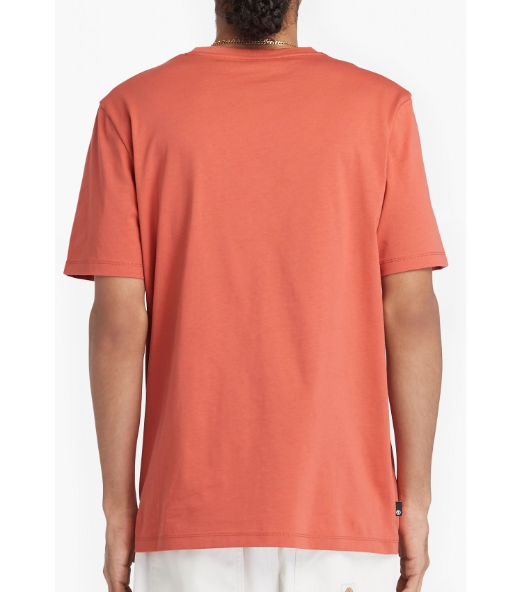Men T-Shirts A5UPQ Red Cotton Timberland