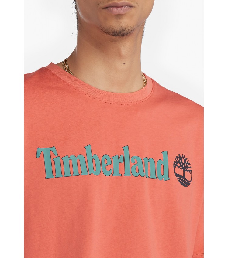 Men T-Shirts A5UPQ Red Cotton Timberland