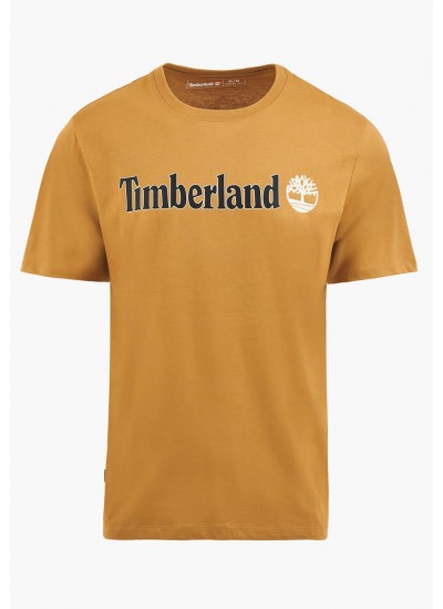 Ανδρικές Μπλούζες A5UPQ Κίτρινο Βαμβάκι Timberland