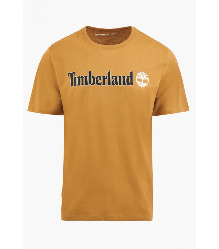 Men T-Shirts A5UPQ Yellow Cotton Timberland