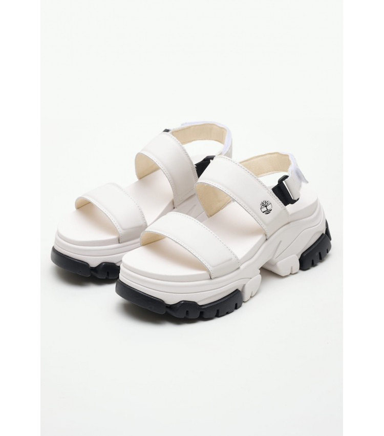 Women Sandals A5USM White Leather Timberland