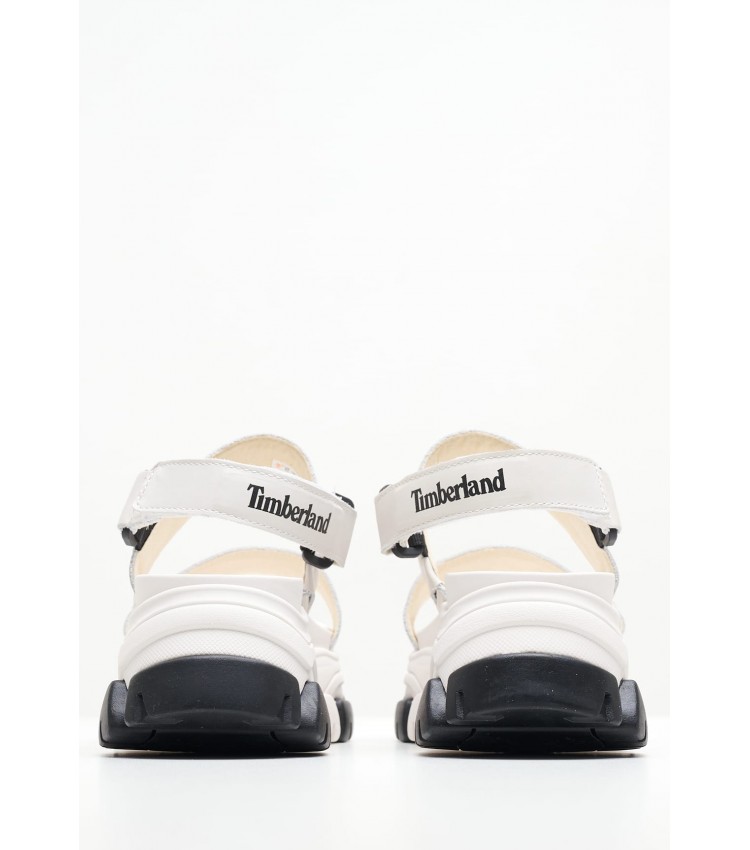 Women Sandals A5USM White Leather Timberland