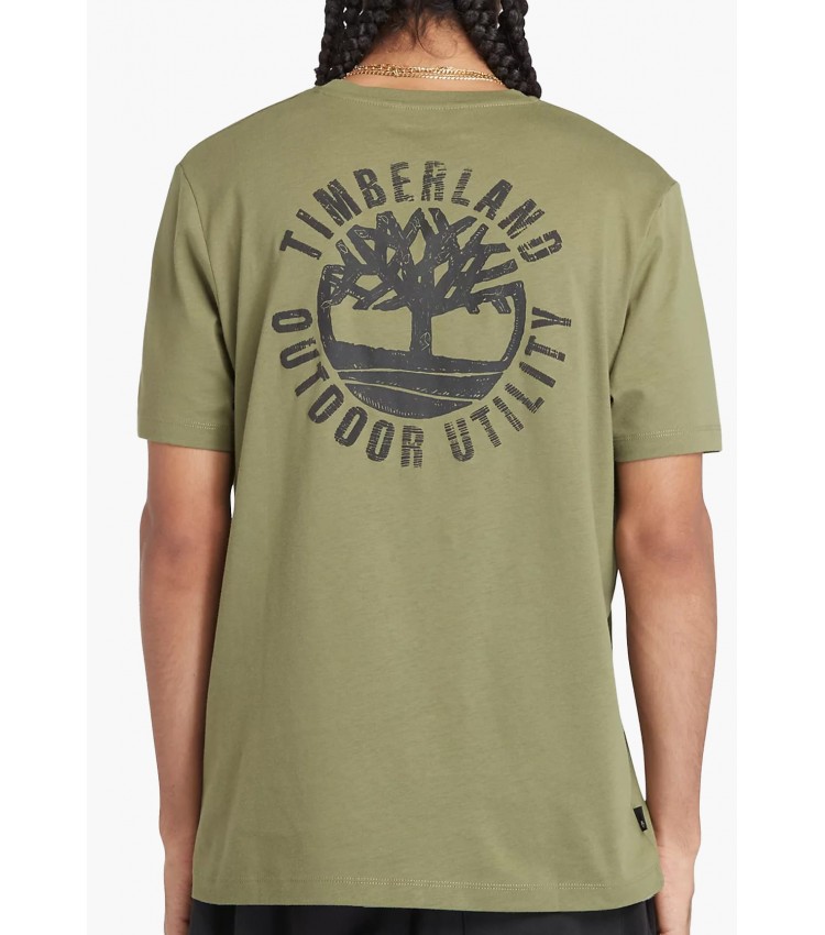 Men T-Shirts A5V7K Green Cotton Timberland