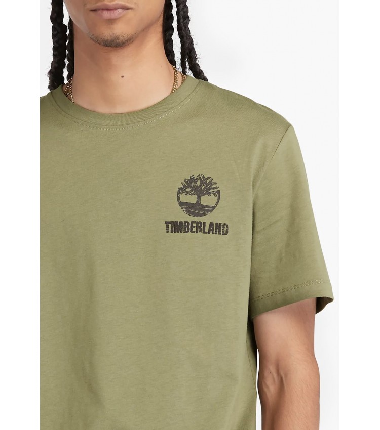 Men T-Shirts A5V7K Green Cotton Timberland