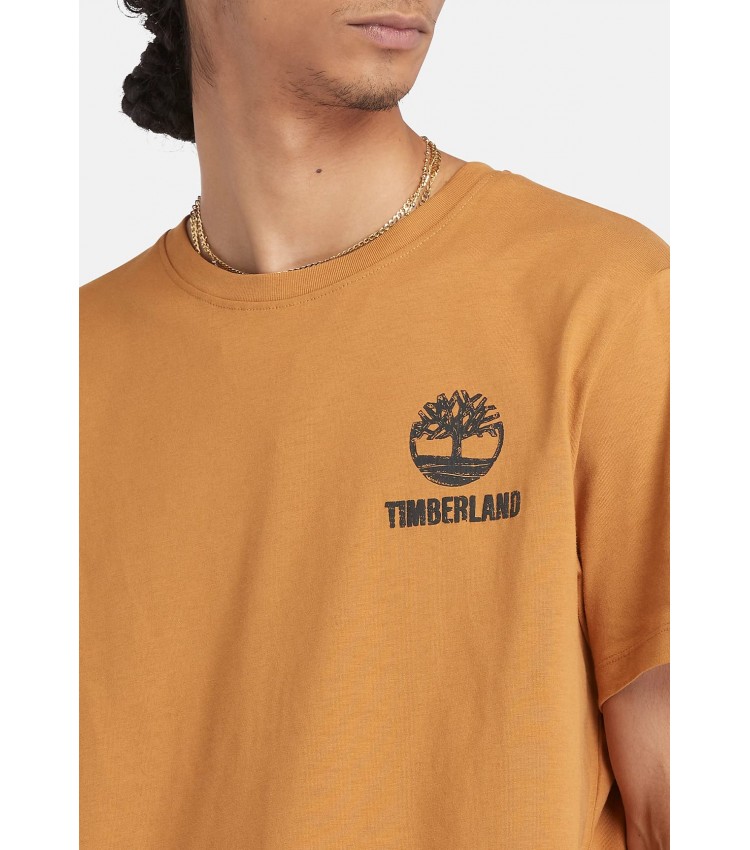 Men T-Shirts A5V7K Yellow Cotton Timberland
