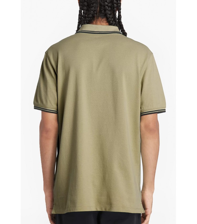 Men T-Shirts A5W4Y Olive Cotton Timberland