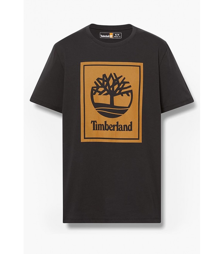 Men T-Shirts A5WQQ Black Cotton Timberland
